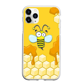 Чехол для iPhone 11 Pro матовый с принтом Пчелка в Курске, Силикон |  | Тематика изображения на принте: животные | лето | мед | насекомые | природа | пчела | пчелка | соты