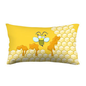 Подушка 3D антистресс с принтом Пчелка в Курске, наволочка — 100% полиэстер, наполнитель — вспененный полистирол | состоит из подушки и наволочки на молнии | Тематика изображения на принте: животные | лето | мед | насекомые | природа | пчела | пчелка | соты