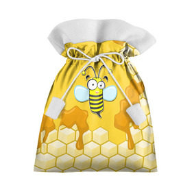 Подарочный 3D мешок с принтом Пчелка в Курске, 100% полиэстер | Размер: 29*39 см | животные | лето | мед | насекомые | природа | пчела | пчелка | соты