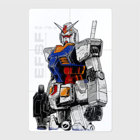 Магнитный плакат 2Х3 с принтом Gundam в Курске, Полимерный материал с магнитным слоем | 6 деталей размером 9*9 см | Тематика изображения на принте: gundam | манга | робо | япония
