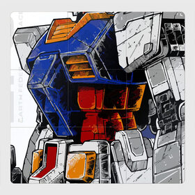 Магнитный плакат 3Х3 с принтом Gundam в Курске, Полимерный материал с магнитным слоем | 9 деталей размером 9*9 см | Тематика изображения на принте: gundam | манга | робо | япония