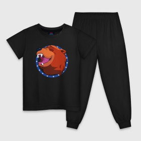 Детская пижама хлопок с принтом Bear for Hire в Курске, 100% хлопок |  брюки и футболка прямого кроя, без карманов, на брюках мягкая резинка на поясе и по низу штанин
 | Тематика изображения на принте: bear for hire | far cry 5 | медведь | фар край 5