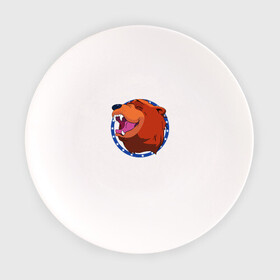 Тарелка с принтом Bear for Hire в Курске, фарфор | диаметр - 210 мм
диаметр для нанесения принта - 120 мм | Тематика изображения на принте: bear for hire | far cry 5 | медведь | фар край 5