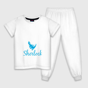 Детская пижама хлопок с принтом Шерлок в Курске, 100% хлопок |  брюки и футболка прямого кроя, без карманов, на брюках мягкая резинка на поясе и по низу штанин
 | cumberbatc | sherlock | бенедикт камбербэтч | каракумбуль | шерлок