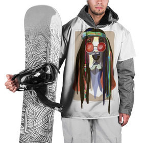 Накидка на куртку 3D с принтом Reggae Dog в Курске, 100% полиэстер |  | Тематика изображения на принте: хиппи