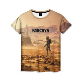 Женская футболка 3D с принтом Far Cry 5 Mars в Курске, 100% полиэфир ( синтетическое хлопкоподобное полотно) | прямой крой, круглый вырез горловины, длина до линии бедер | 