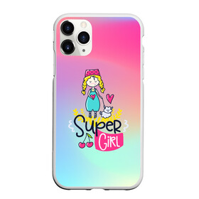 Чехол для iPhone 11 Pro матовый с принтом SUPER GIRL в Курске, Силикон |  | flower | girl | life | name | spring | букет | весна | девочки | дети | животные | надписи | орхидея | позитив | радуга | смайл | счастье | текстура | узор | цветочный | цветы