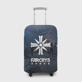 Чехол для чемодана 3D с принтом Cult Far Cry в Курске, 86% полиэфир, 14% спандекс | двустороннее нанесение принта, прорези для ручек и колес | 