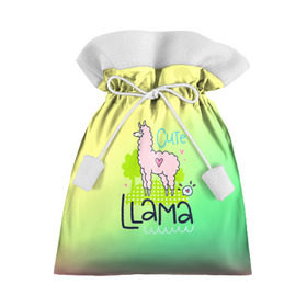 Подарочный 3D мешок с принтом LAMA в Курске, 100% полиэстер | Размер: 29*39 см | Тематика изображения на принте: girl | lama | life | name | букет | девочки | дети | животные | лама | позитив | радуга | смайл | счастье