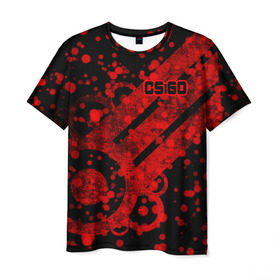 Мужская футболка 3D с принтом Counter Strike Red Style в Курске, 100% полиэфир | прямой крой, круглый вырез горловины, длина до линии бедер | cs go | global offensive | контр страйк | шутер