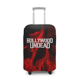 Чехол для чемодана 3D с принтом Hollywood Undead в Курске, 86% полиэфир, 14% спандекс | двустороннее нанесение принта, прорези для ручек и колес | hollywood undead | punk | rock | альтернативный хип хоп | группа | инди поп | музыка | музыкальное произведение | ноты | панк | регги | рок | синти поп