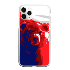 Чехол для iPhone 11 Pro Max матовый с принтом Российский медведь в Курске, Силикон |  | russia | russian bear | патриот | родина | россия | русский медведь | триколор