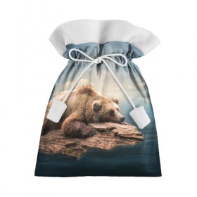 Подарочный 3D мешок с принтом A bear в Курске, 100% полиэстер | Размер: 29*39 см | animal | bear | животное | зверь | медведь | миша | россия