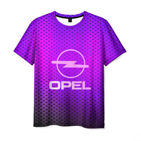 Мужская футболка 3D с принтом OPEL в Курске, 100% полиэфир | прямой крой, круглый вырез горловины, длина до линии бедер | 