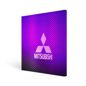 Холст квадратный с принтом MITSUBISHI в Курске, 100% ПВХ |  | Тематика изображения на принте:  машина | марка | митсубиси