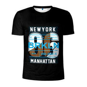 Мужская футболка 3D спортивная с принтом Бруклин Нью-Йорк в Курске, 100% полиэстер с улучшенными характеристиками | приталенный силуэт, круглая горловина, широкие плечи, сужается к линии бедра | brooklyn | new york | urban | бронкс | бруклин | манхеттен | манхэттен | нью йорк | сша | урбан | урбан стиль | штаты