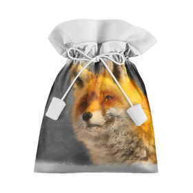 Подарочный 3D мешок с принтом Лиса в Курске, 100% полиэстер | Размер: 29*39 см | графика | животные | лиса | лисица | лисичка | природа | рыжая | хищник