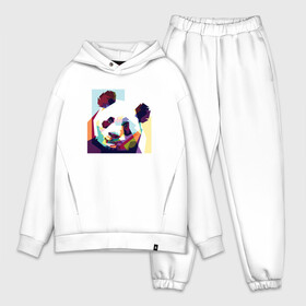 Мужской костюм хлопок OVERSIZE с принтом Панда в Курске,  |  | абстракция | медведь | медведь абстракция | панда | панда абстракция | панды | с абстракцией | с медведем | с пандой