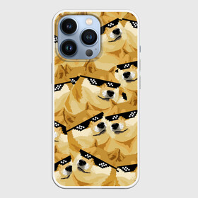 Чехол для iPhone 13 Pro с принтом Doge мем в deal with it очках в Курске,  |  | deal with it очки | doge | meme | мем | мемы | сиба ину | сиба ину мем