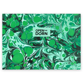 Поздравительная открытка с принтом Open the Dorn в Курске, 100% бумага | плотность бумаги 280 г/м2, матовая, на обратной стороне линовка и место для марки
 | dorn | иван дорн