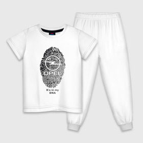 Детская пижама хлопок с принтом Opel its in my DNA в Курске, 100% хлопок |  брюки и футболка прямого кроя, без карманов, на брюках мягкая резинка на поясе и по низу штанин
 | 