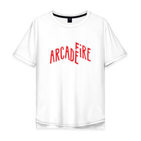 Мужская футболка хлопок Oversize с принтом Arcade Fire в Курске, 100% хлопок | свободный крой, круглый ворот, “спинка” длиннее передней части | Тематика изображения на принте: 