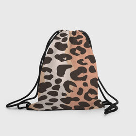 Рюкзак-мешок 3D с принтом Леопард в Курске, 100% полиэстер | плотность ткани — 200 г/м2, размер — 35 х 45 см; лямки — толстые шнурки, застежка на шнуровке, без карманов и подкладки | 
