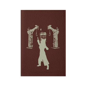 Обложка для паспорта матовая кожа с принтом Amanda Young | DBD в Курске, натуральная матовая кожа | размер 19,3 х 13,7 см; прозрачные пластиковые крепления | amanda young | dbd | dead by daylight | pig | saw | дбд | пила | свинья