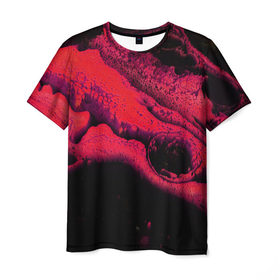 Мужская футболка 3D с принтом Краски марса в Курске, 100% полиэфир | прямой крой, круглый вырез горловины, длина до линии бедер | abstraction | cosmos | nebula | space | star | universe | абстракция | вселенная | звезды | космос | мир | планеты