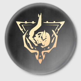 Значок с принтом Devout emblem в Курске,  металл | круглая форма, металлическая застежка в виде булавки | dbd | dead by daylight | devout | emblem | дбд | истовый | эмблема