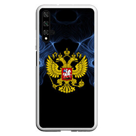 Чехол для Honor 20 с принтом Россия в Курске, Силикон | Область печати: задняя сторона чехла, без боковых панелей | Тематика изображения на принте: abstraction | grunge | ru | smoke | sport | абстракция | газ | герб | дым | краска | русский | символика рф | спорт | спортивный | текстура | триколор | униформа | форма | я русский