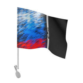 Флаг для автомобиля с принтом Борец в Курске, 100% полиэстер | Размер: 30*21 см | борьба | россия | рф