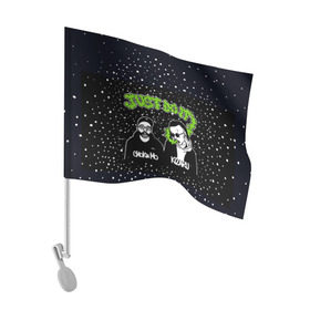 Флаг для автомобиля с принтом Smoky Mo & Kizaru в Курске, 100% полиэстер | Размер: 30*21 см | kizaru | smoky mo | кизару | молла | смоки мо