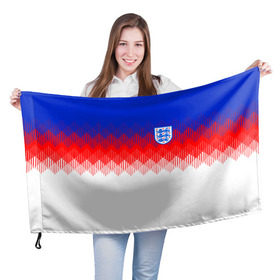 Флаг 3D с принтом Англия тренировочная форма ЧМ-2018 в Курске, 100% полиэстер | плотность ткани — 95 г/м2, размер — 67 х 109 см. Принт наносится с одной стороны | англия | сборная англии | тренировочная форма | футбол | чемпионат мира по футболу