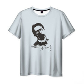 Мужская футболка 3D с принтом Че - Чехов в Курске, 100% полиэфир | прямой крой, круглый вырез горловины, длина до линии бедер | антон павлович | литература | писатель | революция