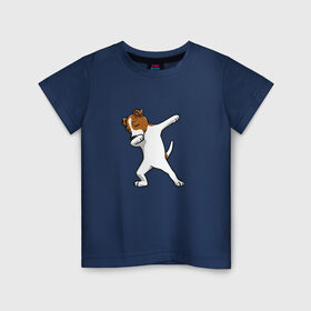 Детская футболка хлопок с принтом джек победитель в Курске, 100% хлопок | круглый вырез горловины, полуприлегающий силуэт, длина до линии бедер | Тематика изображения на принте: джек | джек рассел | рассел | терьер