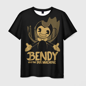 Мужская футболка 3D с принтом Bendy and the ink machine (20) в Курске, 100% полиэфир | прямой крой, круглый вырез горловины, длина до линии бедер | bendy | bendy and the ink machine | game | horror | ink | machine | trend | video game