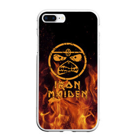 Чехол для iPhone 7Plus/8 Plus матовый с принтом Iron Maiden в Курске, Силикон | Область печати: задняя сторона чехла, без боковых панелей | Тематика изображения на принте: iron maiden | адриан смит | айран | айрон | группа | дэйв мюррей | железная дева | ирон | майден | мейд | мейден | метал | мрачный | музыка | песни | рок | стив харрис | тяжелый | хеви | хевиметал