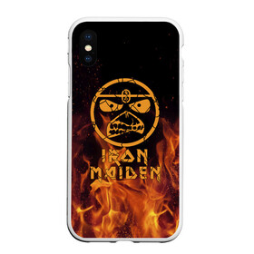 Чехол для iPhone XS Max матовый с принтом Iron Maiden в Курске, Силикон | Область печати: задняя сторона чехла, без боковых панелей | Тематика изображения на принте: iron maiden | адриан смит | айран | айрон | группа | дэйв мюррей | железная дева | ирон | майден | мейд | мейден | метал | мрачный | музыка | песни | рок | стив харрис | тяжелый | хеви | хевиметал