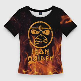 Женская футболка 3D Slim с принтом Iron Maiden в Курске,  |  | iron maiden | адриан смит | айран | айрон | группа | дэйв мюррей | железная дева | ирон | майден | мейд | мейден | метал | мрачный | музыка | песни | рок | стив харрис | тяжелый | хеви | хевиметал