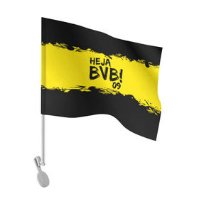 Флаг для автомобиля с принтом Borussia Dortmund FC в Курске, 100% полиэстер | Размер: 30*21 см | 09 | bvb | heja | боруссия | германия | дортмунд | клуб | фк | футбол | футбольный