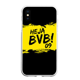 Чехол для iPhone XS Max матовый с принтом Borussia Dortmund FC в Курске, Силикон | Область печати: задняя сторона чехла, без боковых панелей | 09 | bvb | heja | боруссия | германия | дортмунд | клуб | фк | футбол | футбольный