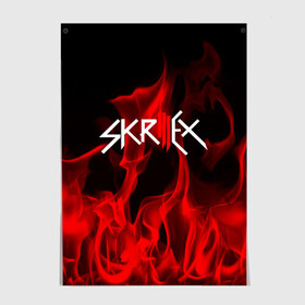 Постер с принтом SKRILLEX в Курске, 100% бумага
 | бумага, плотность 150 мг. Матовая, но за счет высокого коэффициента гладкости имеет небольшой блеск и дает на свету блики, но в отличии от глянцевой бумаги не покрыта лаком | 