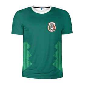 Мужская футболка 3D спортивная с принтом Домашняя форма сборной Мексики в Курске, 100% полиэстер с улучшенными характеристиками | приталенный силуэт, круглая горловина, широкие плечи, сужается к линии бедра | мексика | сборная мексики | форма мексики | чемпионат по футболу