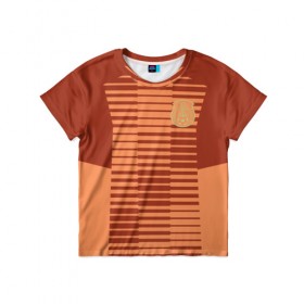 Детская футболка 3D с принтом Форма вратаря Мексики в Курске, 100% гипоаллергенный полиэфир | прямой крой, круглый вырез горловины, длина до линии бедер, чуть спущенное плечо, ткань немного тянется | Тематика изображения на принте: 