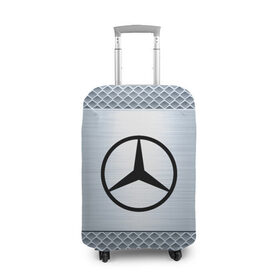 Чехол для чемодана 3D с принтом MERCEDES-BENZ в Курске, 86% полиэфир, 14% спандекс | двустороннее нанесение принта, прорези для ручек и колес | 