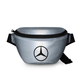 Поясная сумка 3D с принтом MERCEDES-BENZ в Курске, 100% полиэстер | плотная ткань, ремень с регулируемой длиной, внутри несколько карманов для мелочей, основное отделение и карман с обратной стороны сумки застегиваются на молнию | 