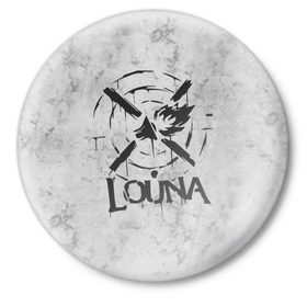 Значок с принтом Louna в Курске,  металл | круглая форма, металлическая застежка в виде булавки | Тематика изображения на принте: louna | лусинэ геворкян
