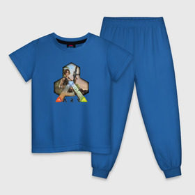 Детская пижама хлопок с принтом Ark Survival Evolved в Курске, 100% хлопок |  брюки и футболка прямого кроя, без карманов, на брюках мягкая резинка на поясе и по низу штанин
 | арк
