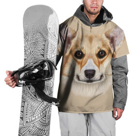 Накидка на куртку 3D с принтом Pembroke в Курске, 100% полиэстер |  | голова | пемброк | собака